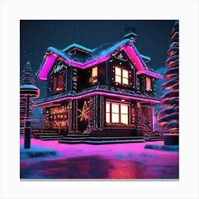 Christmas House 120 Canvas Print