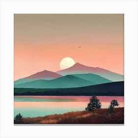 Sunset In The Mountains Canvas Print