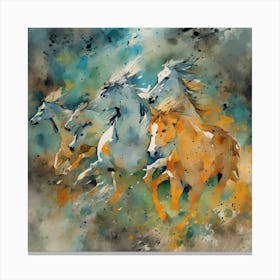 Horses Galloping 1 Canvas Print