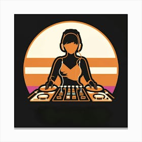 Dj woman Canvas Print