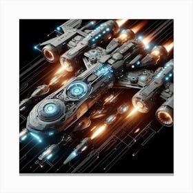 Futuristic Spaceship 30 Canvas Print