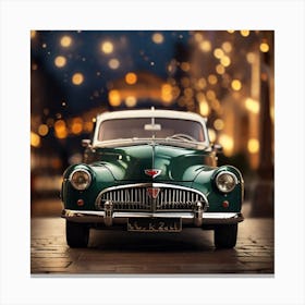 Classic Car At Night Canvas Print