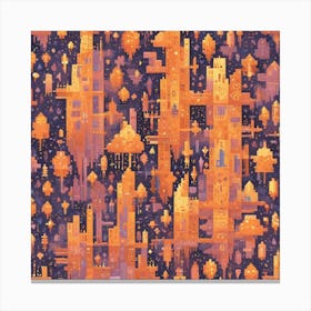 Pixel City Canvas Print