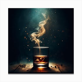 A glass with noble whiskey 2 Canvas Print