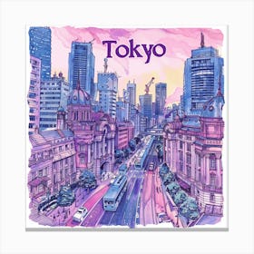 Tokyo City Canvas Print