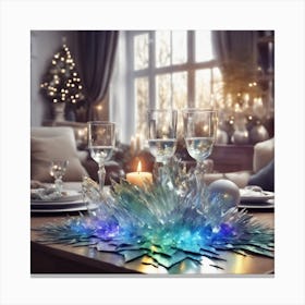 Christmas Table Setting 47 Canvas Print