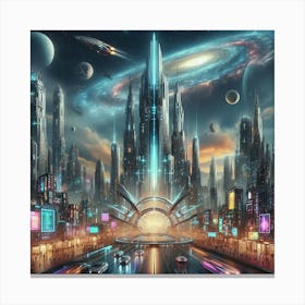 Futuristic City Canvas Print