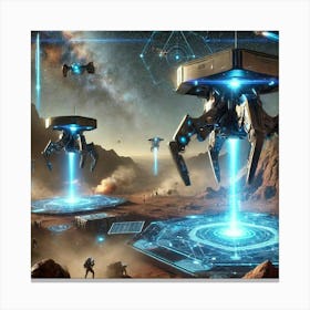 Deployable Mining Drones Canvas Print