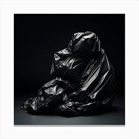 A Discarded Polyethylene Wrapper Artfully Crumpled At The Center Of The Scene Mindlessly Strewn En Canvas Print