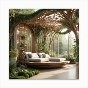 Bedroom In The Forest Canvas Print