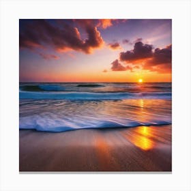 Sunset On The Beach 405 Canvas Print