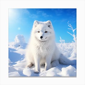 Arctic Fox 1 Canvas Print