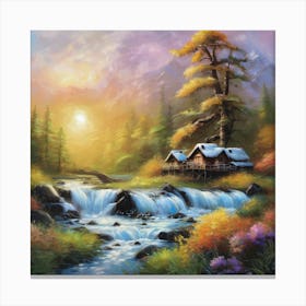 Autumn At The Cabin Canvas Print