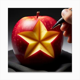 Star Shaped Apple Canvas Print