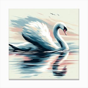 Illustration Swan 2 Canvas Print