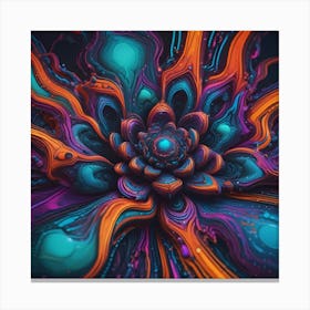 Abstract Flower trippy Canvas Print