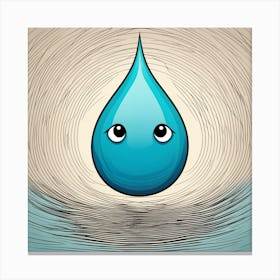Water Drop Vector Canvas Print