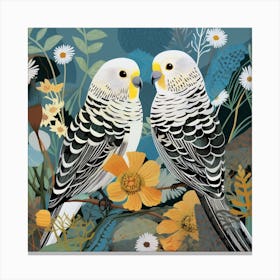 Bird In Nature Budgerigar 1 Canvas Print