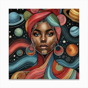 Cressara Celestial Portrait Canvas Print