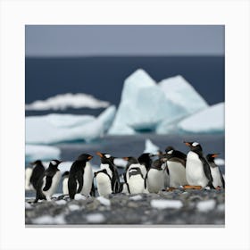Antarctic Penguins 5 Canvas Print