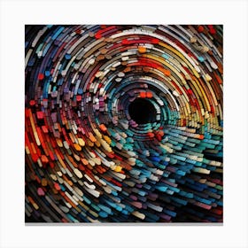 Abstract Geometric Spiral Spectrum Canvas Print