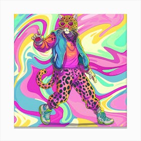 Psychedelic Leopard Canvas Print