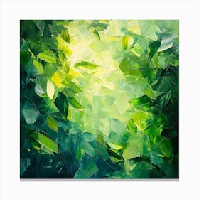 Abstract Of Green Leaves Canvas Print