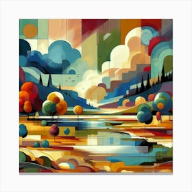 Abstract Landscape Painting 16 Canvas Print