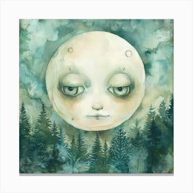 Moon In The Forest 2 Canvas Print