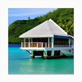 Hut On The Beach 4 Canvas Print