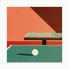 Ping Pong Table Tennis Canvas Print