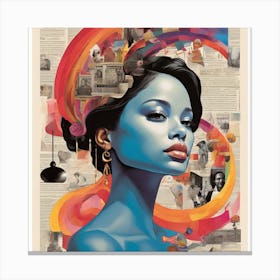 Blue Woman Canvas Print