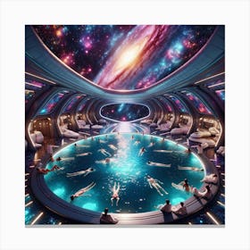 Cosmic Cruise Bath Canvas Print