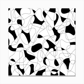 Abstract Black And White Pattern 1 Canvas Print