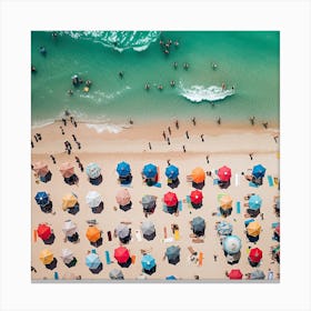 Aerial View Beach Club Summer Photography 2 Canvas Print