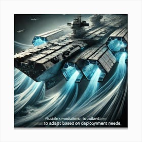 Cascade Sovereignty Scifi Tempest Tide Carrier Modular Canvas Print