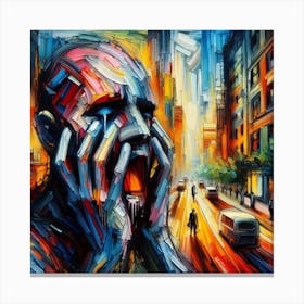'Scream' abstract painting Canvas Print