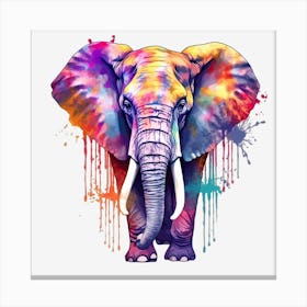 Colorful Elephant 3 Canvas Print