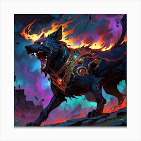 Fire Wolf 1 Canvas Print