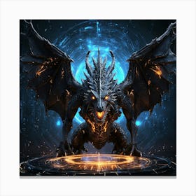 Dragon In The Dark Canvas Print