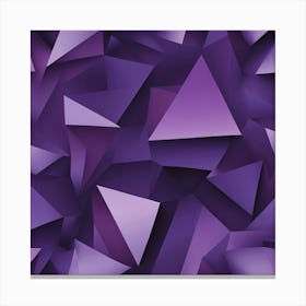 Abstract Purple Triangles 2 Canvas Print