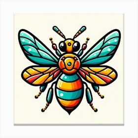 Bee Tattoo Design 2 Canvas Print