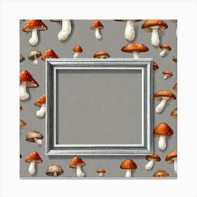 Frame With Mushrooms 4 Canvas Print