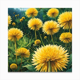 Meadow's Fairytale: Dandelion Fantasy Canvas Print