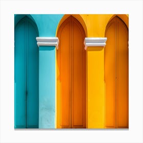 Colorful Doors Canvas Print