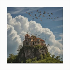 House On An Island Canvas Print