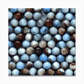 Blue And Brown Beads Canvas Print