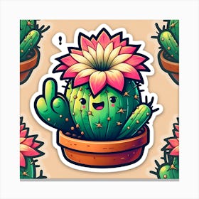 Cactus Sticker 2 Canvas Print