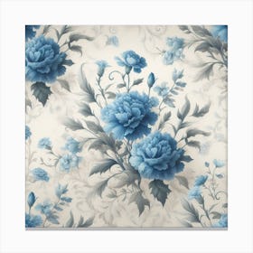 Blue carnations Canvas Print