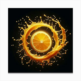 Orange Juice Splash 1 Canvas Print